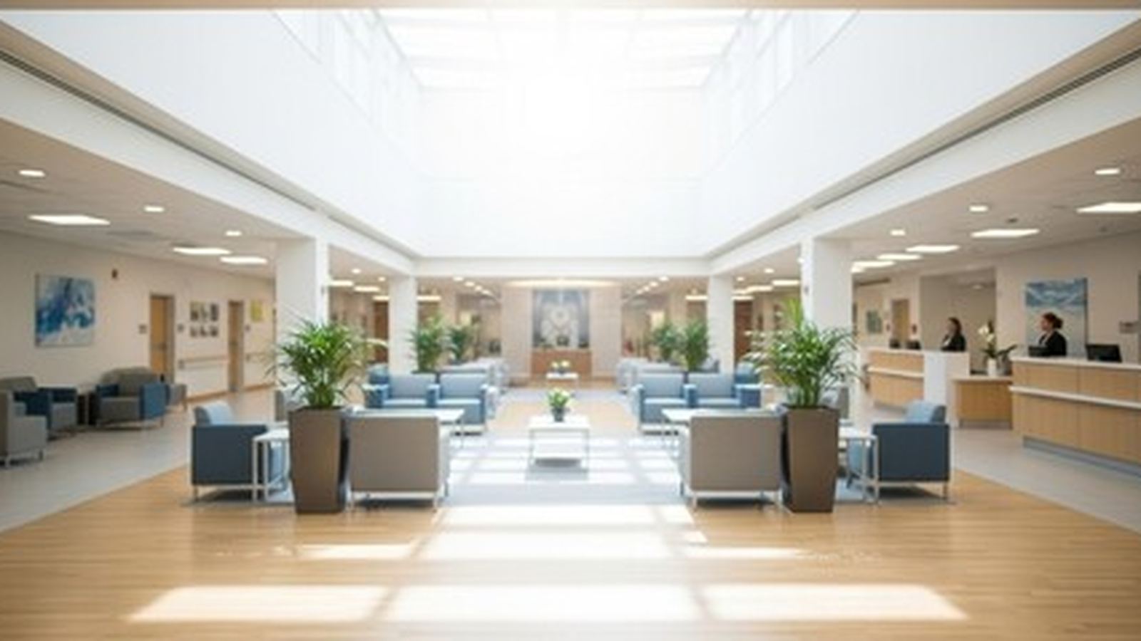 Bright reception area at Expert Clinic Health